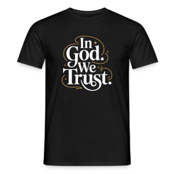 In God We Trust Design - Men's T-Shirt - black - Front - AI Model Male 178 light (178cm)