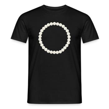 Design élégant de bracelet en perles - T-shirt homme - noir - Devant - AI Model Male 178 light (178cm)