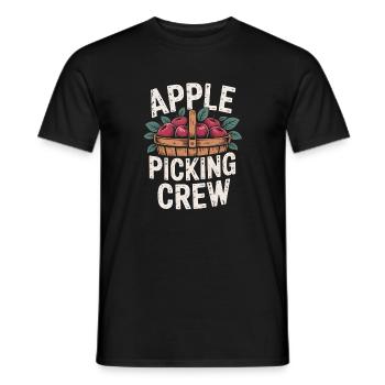 Apple Picking Crew Fall Autumn Apple Picking - Men's T-Shirt - black - Front - AI Model Male 178 light (178cm)
