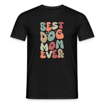 Best Dog Mom Ever Autumn - Men's T-Shirt - black - Front - AI Model Male 178 light (178cm)