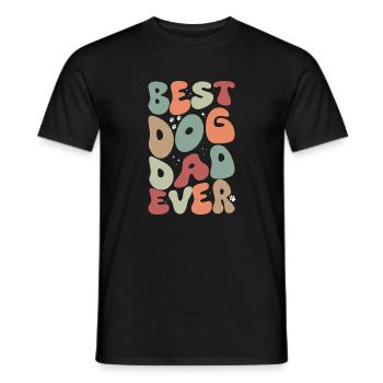 Best dog dad ever Vintage - Männer T-Shirt - Schwarz - Vorne - AI Model Male 178 light (178cm)