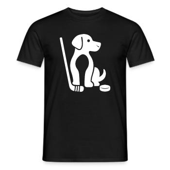 Teckel Beagle Maître Maître De Hockey sur Glace - T-shirt homme - noir - Devant - AI Model Male 178 light (178cm)