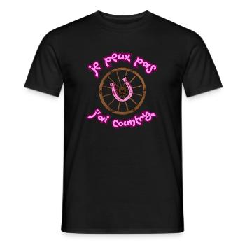 I Can't I Have Country - Western Cart - Männer T-Shirt - Schwarz - Vorne - AI Model Male 178 light (178cm)