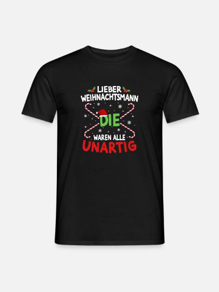 Dear Santa Claus Humor - Men's T-Shirt - black