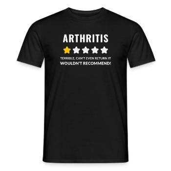 Bold Arthritis Awareness Typography Design - Men's T-Shirt - black - Front - AI Model Male 178 light (178cm)