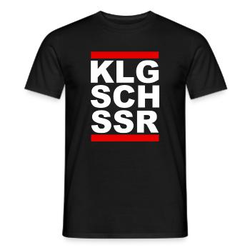 KLGSCHSSR - Klugscheisser - Besserwisser - Männer T-Shirt - Schwarz - Vorne - AI Model Male 178 light (178cm)