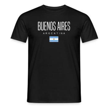 Buenos Aires Argentina Argentinian - Men's T-Shirt - black - Front - AI Model Male 178 light (178cm)