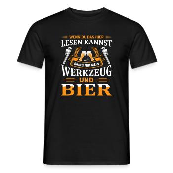 Heating Engineer Heating Construction Plumber Plumber - Men's T-Shirt - black - Front - AI Model Male 178 light (178cm)
