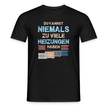 Heating Engineer Heating Construction Plumber Plumber - Men's T-Shirt - black - Front - AI Model Male 178 light (178cm)