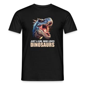 Dino Dinosaur Dinosaur - Men's T-Shirt - black - Front - AI Model Male 178 light (178cm)