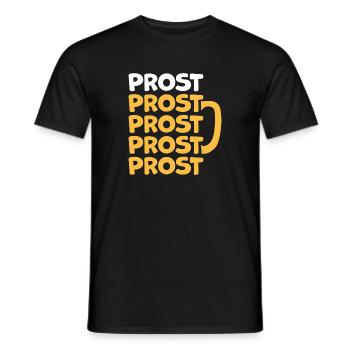 Prost - Männer T-Shirt - Schwarz - Vorne - AI Model Male 178 light (178cm)