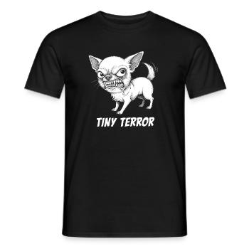 Chihuahua Tiny Terror – chien en colère qui dit - T-shirt homme - noir - Devant - AI Model Male 178 light (178cm)