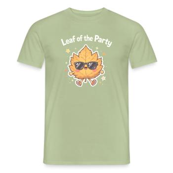 Leaf of the Party Happy Fall Harvest Autumn Leaf - Men's T-Shirt - sage - Front - AI Model Male 178 light (178cm)