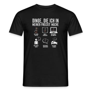 Dachshund Dog Wire-haired Dachshund Stubborn - Men's T-Shirt - black - Front - AI Model Male 178 light (178cm)