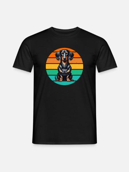 Dackel Hund Dackelzüchter Dackelliebhaber Teckel - Männer T-Shirt - Schwarz