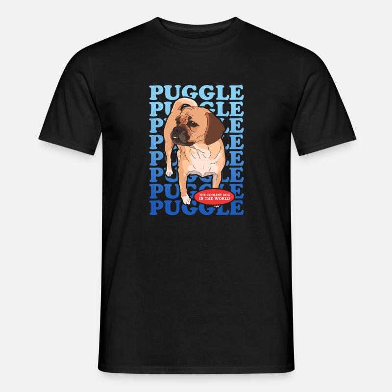 Puggle Hundebesitzer Geschenk - Männer T-Shirt - Schwarz