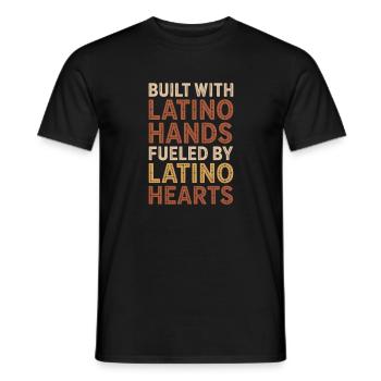 Built with Latino Hands Hispanic Heritage Month - Männer T-Shirt - Schwarz - Vorne - AI Model Male 178 light (178cm)
