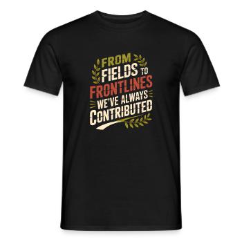 From Fields to Frontlines Hispanic Heritage Month - Männer T-Shirt - Schwarz - Vorne - AI Model Male 178 light (178cm)