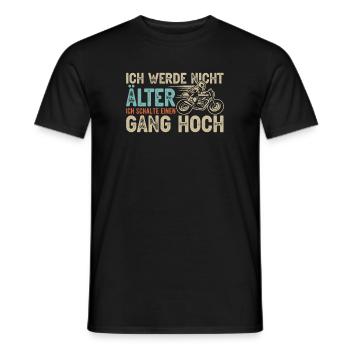 Motorcyclist Motorcycle Biker Birthday Funny - Men's T-Shirt - black - Front - AI Model Male 178 light (178cm)