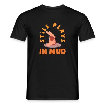 Pottery Lover: Still Playing in the Mud - Men's T-Shirt - black - Front - AI Model Male 178 light (178cm)