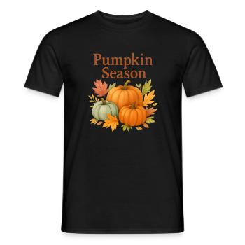  Pumpkin Season – Herbstliche Kürbisse - Männer T-Shirt - Schwarz - Vorne - AI Model Male 178 light (178cm)