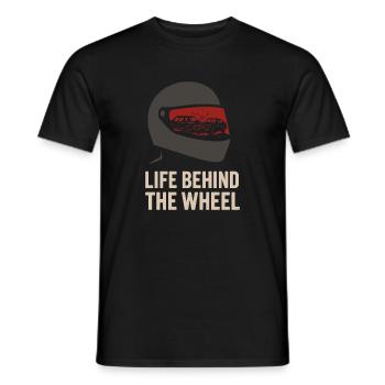 Demolition Derby Fan Pit Crew Crash Driver Fair - Men's T-Shirt - black - Front - AI Model Male 178 light (178cm)