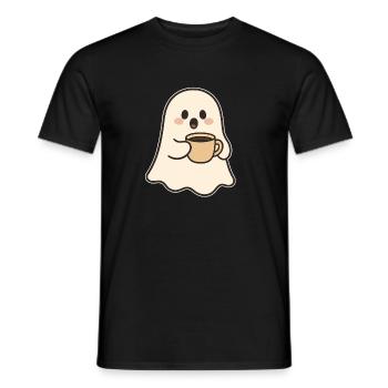 Sweet ghost coffee enjoyment - Men's T-Shirt - black - Front - AI Model Male 178 light (178cm)