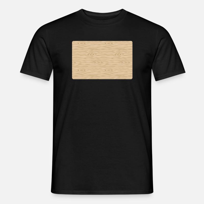 Schneidebrett-Design aus Holz - Männer T-Shirt - Schwarz
