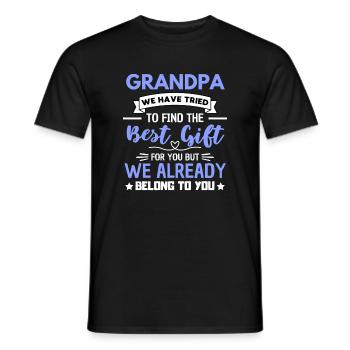Citation d'amour de la famille grand-père - T-shirt homme - noir - Devant - AI Model Male 178 light (178cm)