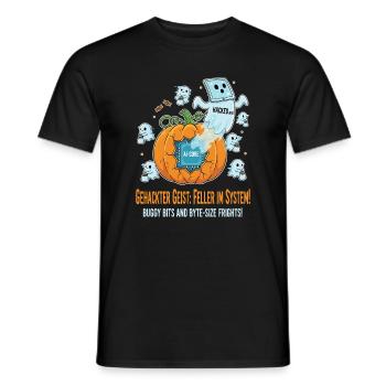 Gehackter Geist: Feller im System ! - Männer T-Shirt - Schwarz - Vorne - AI Model Male 178 light (178cm)