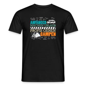Camper Camping Caravan Saying - Men's T-Shirt - black - Front - AI Model Male 178 light (178cm)