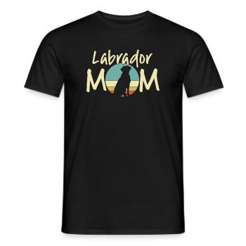 maman labrador rétro coucher de soleil design - T-shirt homme - noir - Devant - AI Model Male 178 light (178cm)