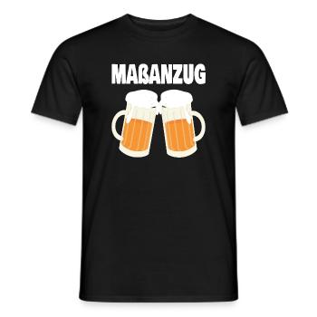 Maß Bier Maßanzug - Männer T-Shirt - Schwarz - Vorne - AI Model Male 178 light (178cm)