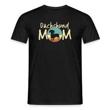 Dackel Mond Mutter Design - Männer T-Shirt - Schwarz - Vorne - AI Model Male 178 light (178cm)