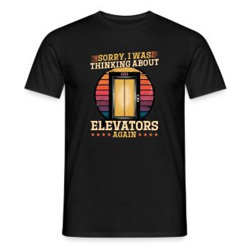 Ascenseur pour tout-petits et enfants - T-shirt homme - noir - Devant - AI Model Male 178 light (178cm)