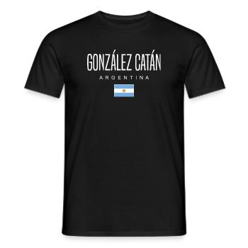 González Catán Argentina Argentinian - Men's T-Shirt - black - Front - AI Model Male 178 light (178cm)