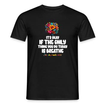 Ce n’est pas grave si la seule chose est l’haleine - T-shirt homme - noir - Devant - AI Model Male 178 light (178cm)