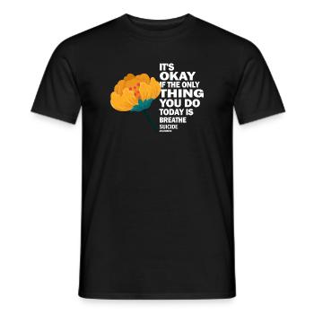 Ce n’est pas grave si la seule chose est l’haleine - T-shirt homme - noir - Devant - AI Model Male 178 light (178cm)