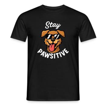 Cool dog with sunglasses - Men's T-Shirt - black - Front - AI Model Male 178 light (178cm)