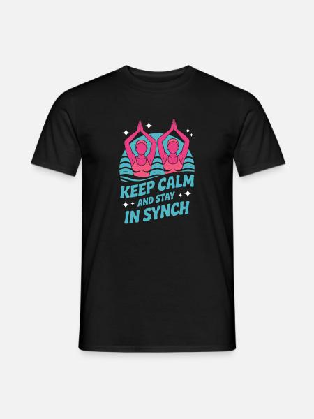 Synchronschwimmen Kunstschwimmen Wassersport - Männer T-Shirt - Schwarz