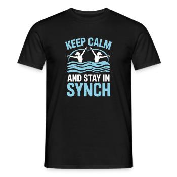 Synchronschwimmen Kunstschwimmen Wassersport - Männer T-Shirt - Schwarz - Vorne - AI Model Male 178 light (178cm)