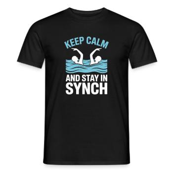 Synchronschwimmen Kunstschwimmen Wassersport - Männer T-Shirt - Schwarz - Vorne - AI Model Male 178 light (178cm)