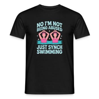 Synchronschwimmen Kunstschwimmen Wassersport - Männer T-Shirt - Schwarz - Vorne - AI Model Male 178 light (178cm)
