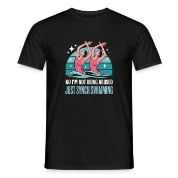 Synchronized swimming Artistic swimming Water sports - Men's T-Shirt - black - Front - AI Model Male 178 light (178cm)