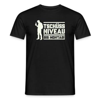 Bye bye niveau jusqu’à lundi - T-shirt homme - noir - Devant - AI Model Male 178 light (178cm)