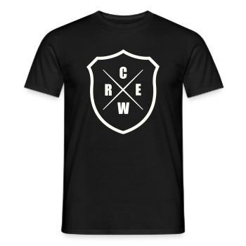 crew_wappen- - T-shirt homme - noir - Devant - AI Model Male 178 light (178cm)