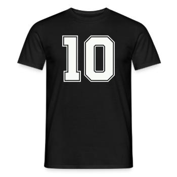 10 - Men's T-Shirt - black - Front - AI Model Male 178 light (178cm)