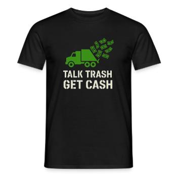 Garbage Truck Driver Garbage Dad Hero Pickup Truck - Men's T-Shirt - black - Front - AI Model Male 178 light (178cm)