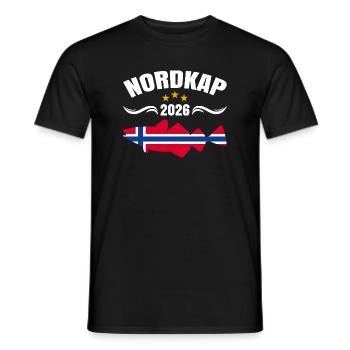 North Cape 2026 - Men's T-Shirt - black - Front - AI Model Male 178 light (178cm)