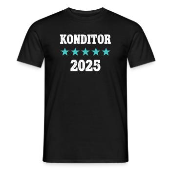 Konditor 2025 Ausbildung Prüfung Meister Azubi - Männer T-Shirt - Schwarz - Vorne - AI Model Male 178 light (178cm)